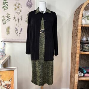 Vintage Y2k Slinky Stretch Lightweight Jacket Whimsigoth Minimalist 90s Goth L